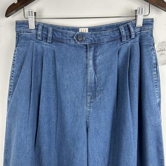 NWT Gap x DOEN High Waisted Wide Leg Denim Trousers Size 28 6 Jeans Pants Cotton - Picture 9 of 16